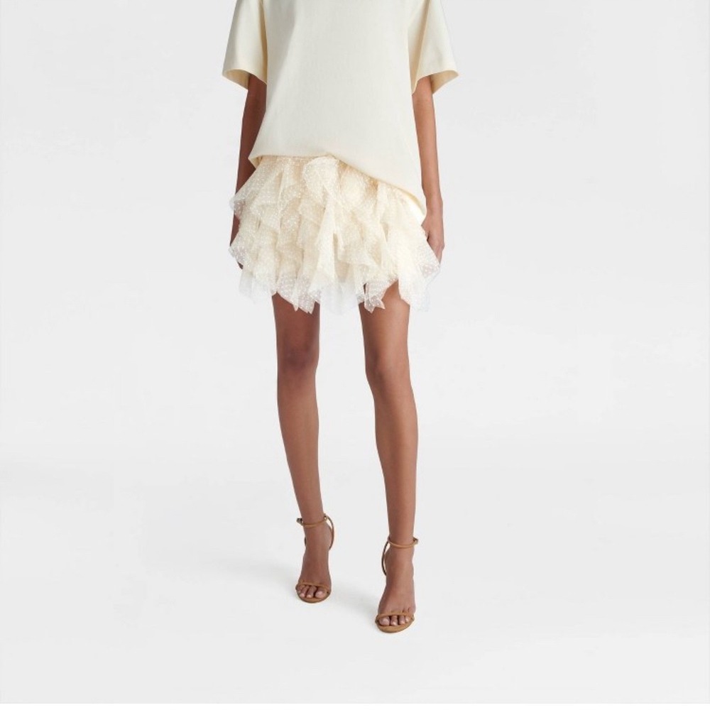KBB by Kahlana woman's The Ruffle Mini Skirt Large